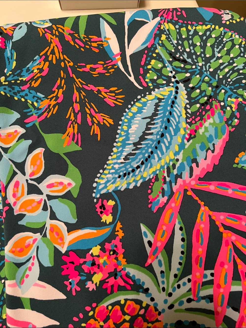 Lilly Pulitzer Tropical Floral Leggings - Teal, Pink & Blue size 10 - Picture 7 of 7